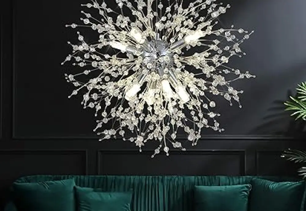 gold chandelier with crystals